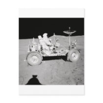 Astronaut driving Lunar Lander on the Moon Postcard