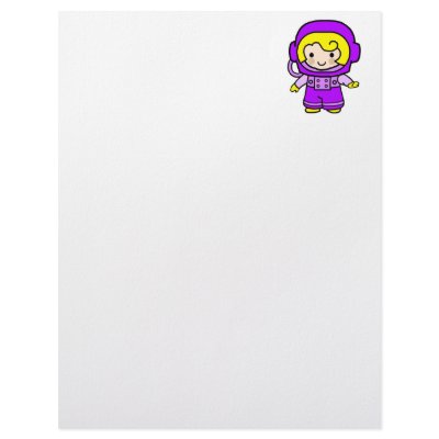 Astronaut Girl 2 Personalized Letterhead by OccupationStation