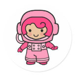 Astronaut Girl Sticker