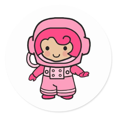 cartoon astronaut girl