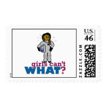 Astronaut Girls Postage Stamps