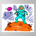 Astronaut Kid Posters