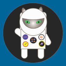 Astronaut Kitty Sticker stickers