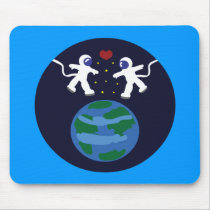 Astronaut Love Mouse Mats