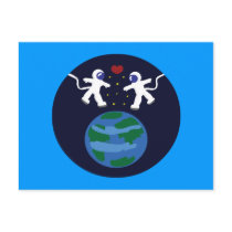 Astronaut Love Postcard