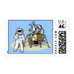 Astronaut on the Moon Postage Stamps