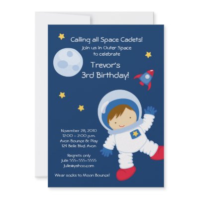 Astronaut OUTER SPACE Birthday Invitation by allpetscherished