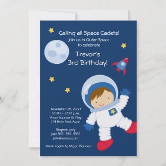 Astronaut OUTER SPACE Birthday Invitation