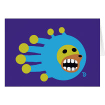 Astronaut Poodle card