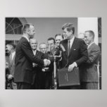 Astronaut receives Distinguished Service Award Poster