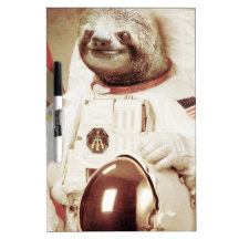 Astronaut Sloth Dry Erase Board