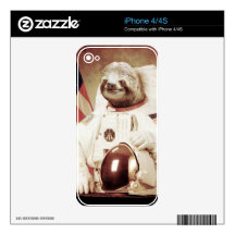 Astronaut Sloth iPhone 4S Decal