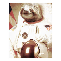 Astronaut Sloth Personalized Letterhead