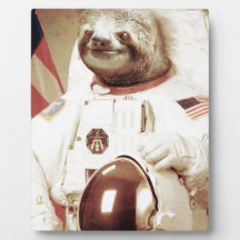 Astronaut Sloth Photo Plaque