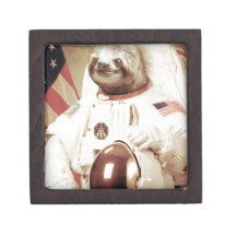 Astronaut Sloth Premium Keepsake Box
