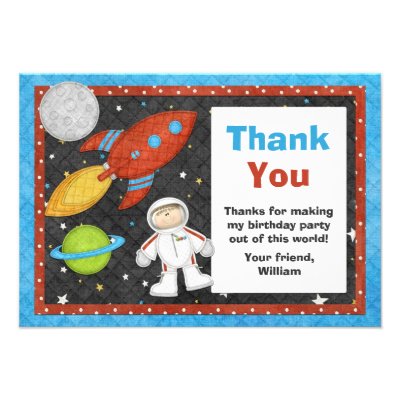 Buy thank you cards - Astronaut Space Rocket Birthday Thank You Card (10-pack)