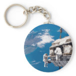 Astronaut Space Walk Above Earth Key Chain