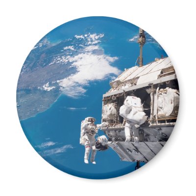 Astronaut Space Walk Above Earth Refrigerator Magnets by ultimateplaces
