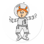 Astronaut Round Stickers