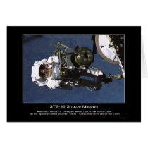 Astronaut Tamara E. Jernigan moves part of the Str cards by Space_Exploration Astronaut Tamara E. Jernigan moves part of the Str cards