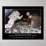 Astronaut Winston Scott free-floating Robotic Came Posters