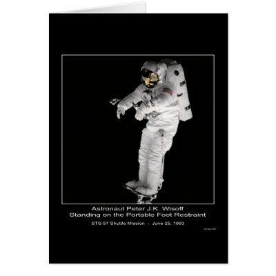 Astronaut Wisoff Standing Foot Restraint Outer Spa Cards by Space_Exploration