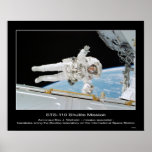 Astronauta Rex J. Walheim al lado del balneario in Poster