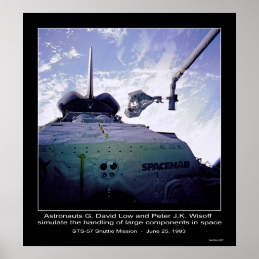 Astronauts Low and Wisoff-STS-57 Shuttle Mission Print
