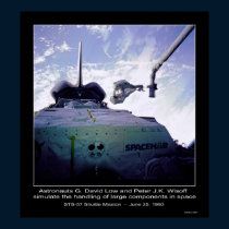 Astronauts Low and Wisoff-STS-57 Shuttle Mission posters by Space_Exploration Astronauts Low and Wisoff-STS-57 Shuttle Mission posters