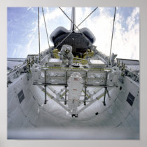 Astronauts working in Space Shuttle Endeavour Poster