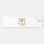 Astronomer ... Will Work For Ice Cream Bumper Sticker