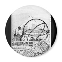 Astronomers working during Edo Period Refrigerator Magnet