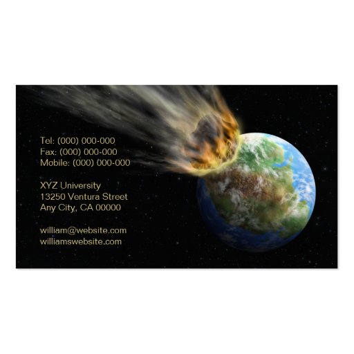 Astronomy Business Card (back side)