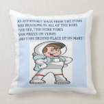 astronomy joke throw pillow