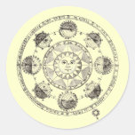 Astronomy Sun and Eclipses Round Sticker