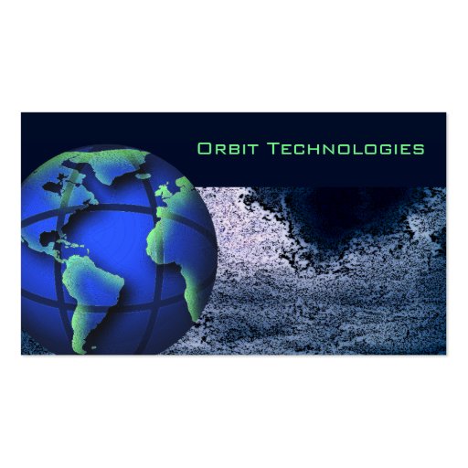 Astronomy World Globe Business Card (front side)