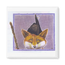Asturian Fox Magnet Square by Herzenslust Asturian Fox Magnet Square