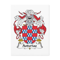Asturias Family Crest Post Cards