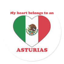 Asturias Round Sticker