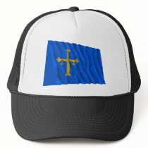 Asturias waving flag mesh hat