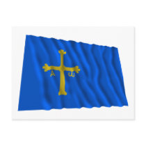 Asturias waving flag post cards