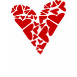 Asymmetrical Heart Puzzle With Heart Pieces t-shirts