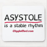 Asystole Medical Humor Mouse Pads