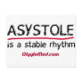 Asystole Medical Humor Postcard