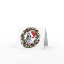 At Christmas - Bichon Frise Greeting Cards