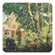 At Home, 1914-18 Square Stickers