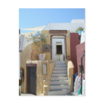 At home in Santorini postcards
