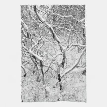 at home in snow hand towel