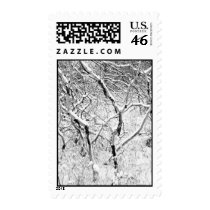 at home in snow postage stamps