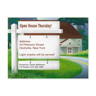 At Home Real Estate Postcard postcard